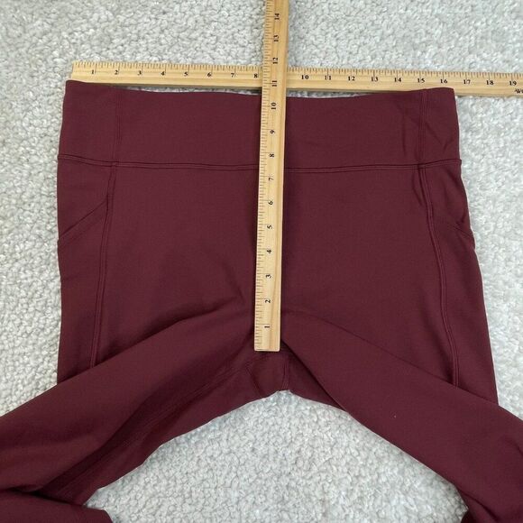 Lululemon Invigorate Hi Rise Crop Legging Red Merlot - Picture 9 of 11